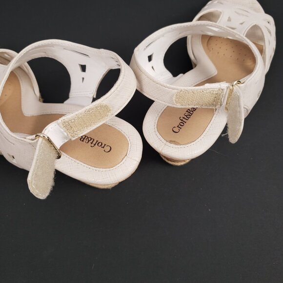 Croft & Barrow Sandals Sz 7 Womens 2.5" Cork Heel Adjustable Shoes Wedge - Picture 11 of 14